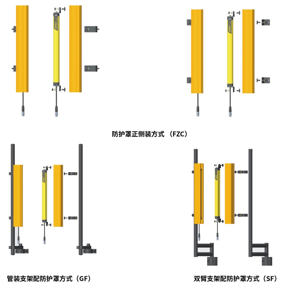 LCSII光柵防護(hù)罩安裝圖